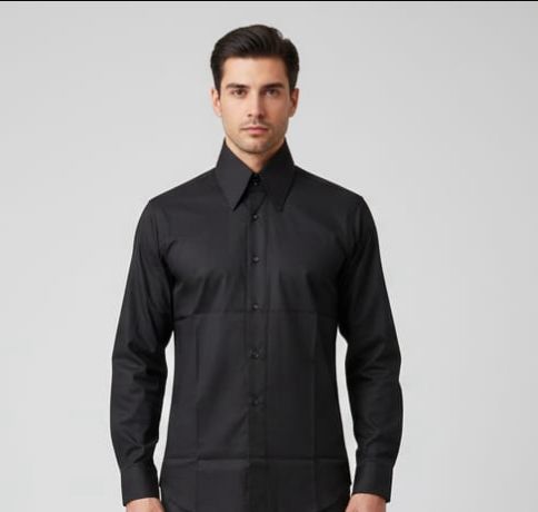 Chemises Signature - L'Unicité Comme Signature | Col Large Noire
