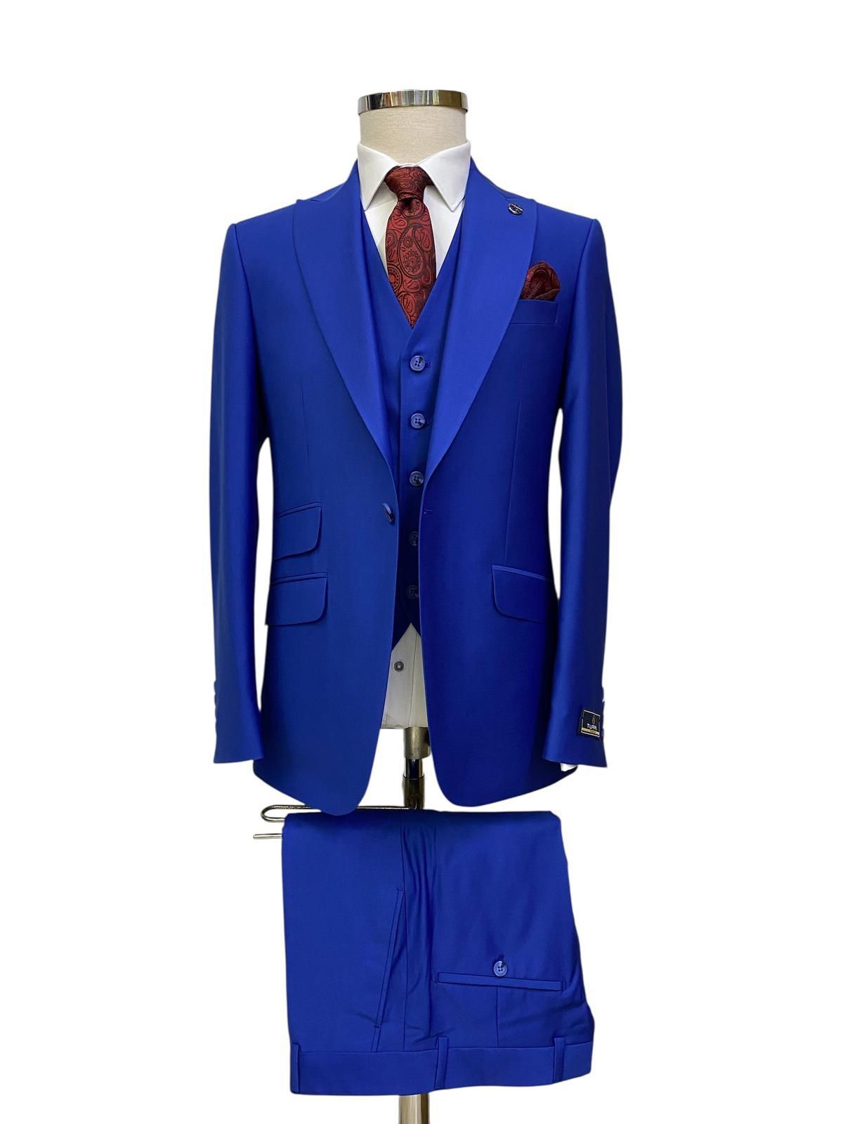 Costume Designer Bleu Roi 3 Pièces