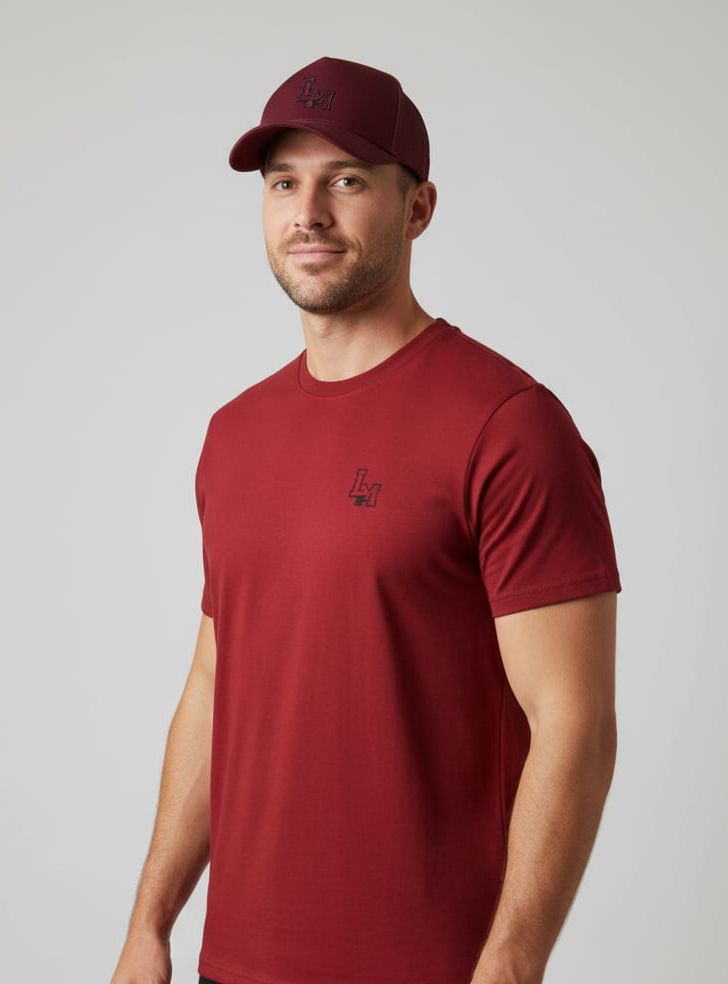 Ensemble T-Shirt & Casquette Bordeaux