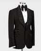 Création sur Mesure — Smoking Noir Jacquard & Cristaux Noirs