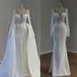Création sur Mesure — Robe de Mariée Ivoire Perles & Broderies Jupe Amovible
