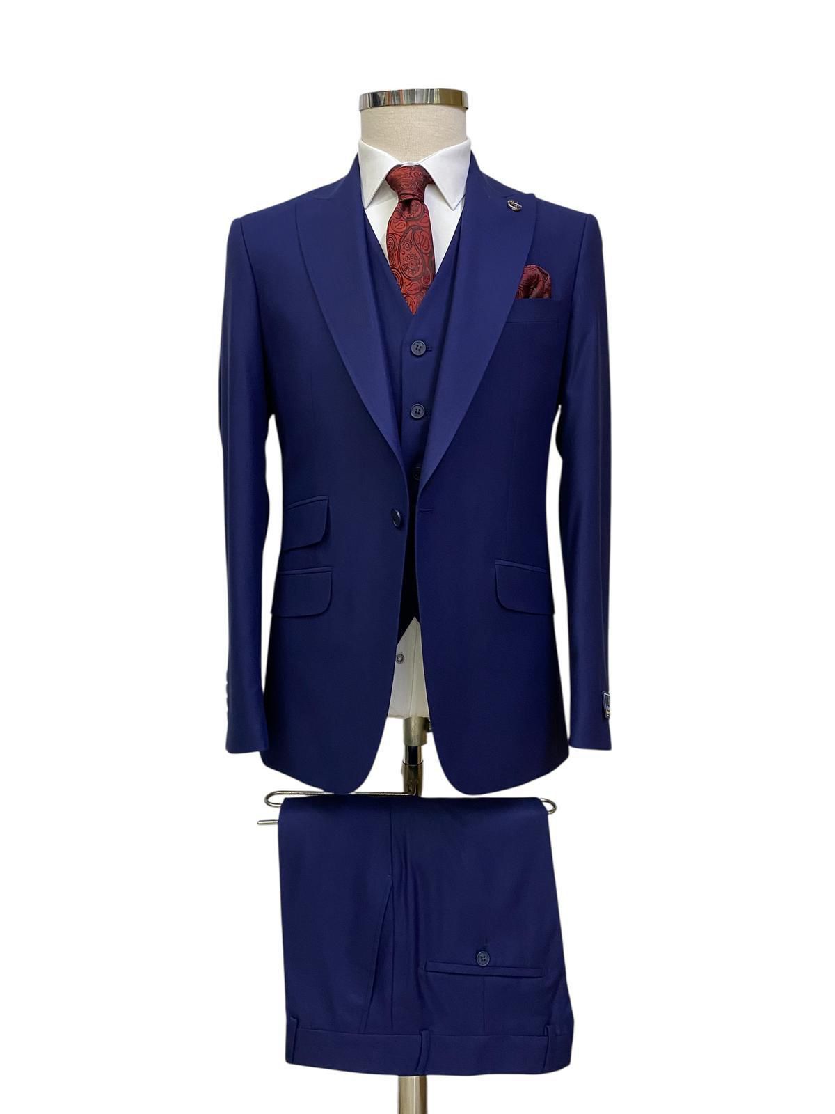 Costume Designer Bleu Marine 3 Pièces