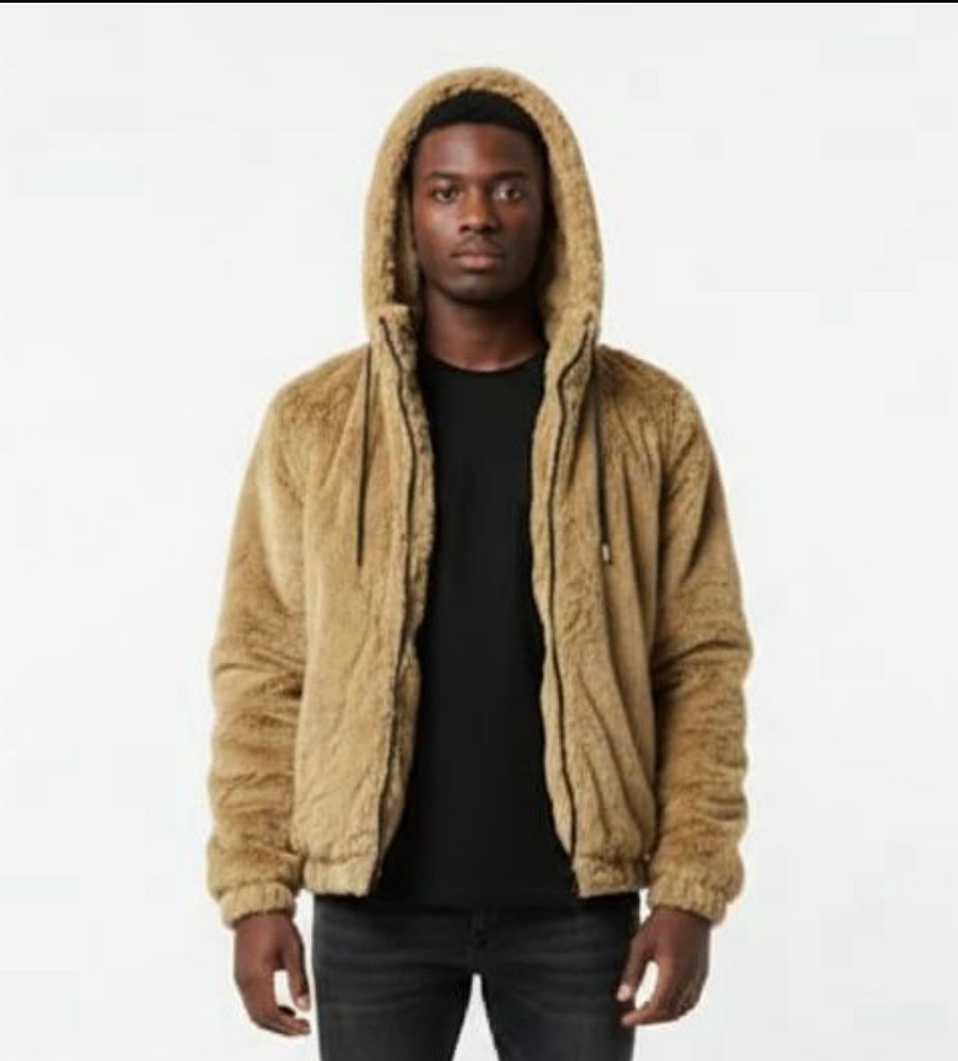 Sweat Marron Effet Moumoute