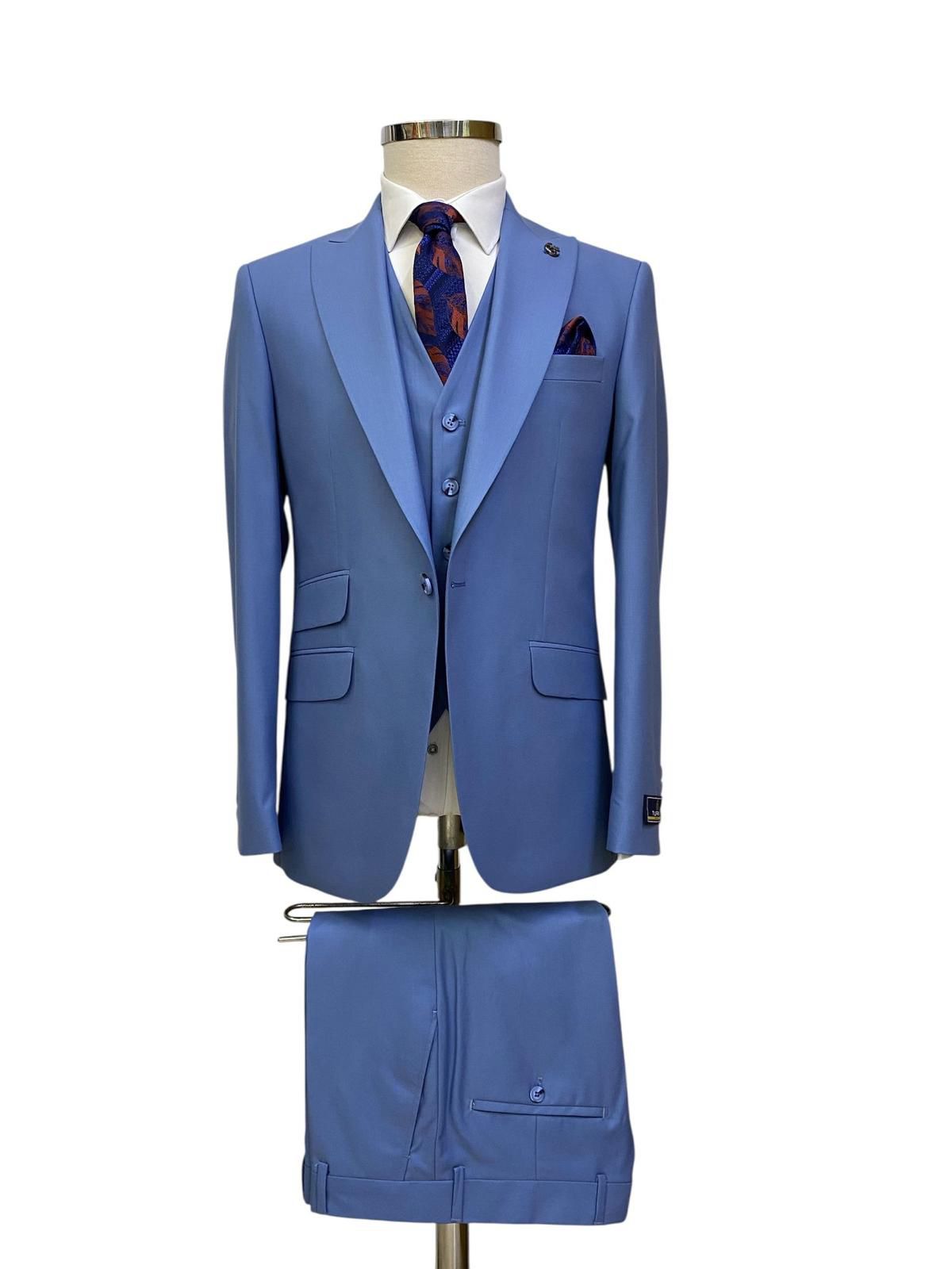 Costume Designer Bleu Ciel 3 Pièces