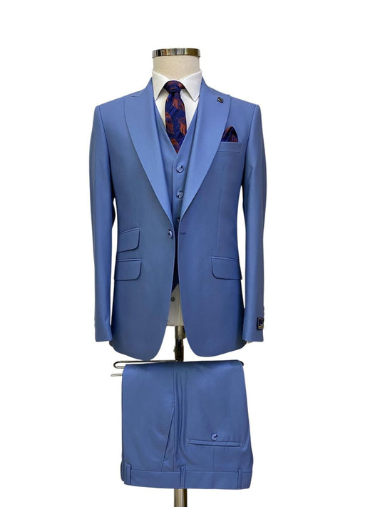 Costume Designer Bleu Ciel 3 Pièces