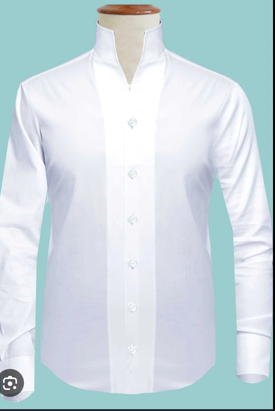 Chemise Col Mao Blanche